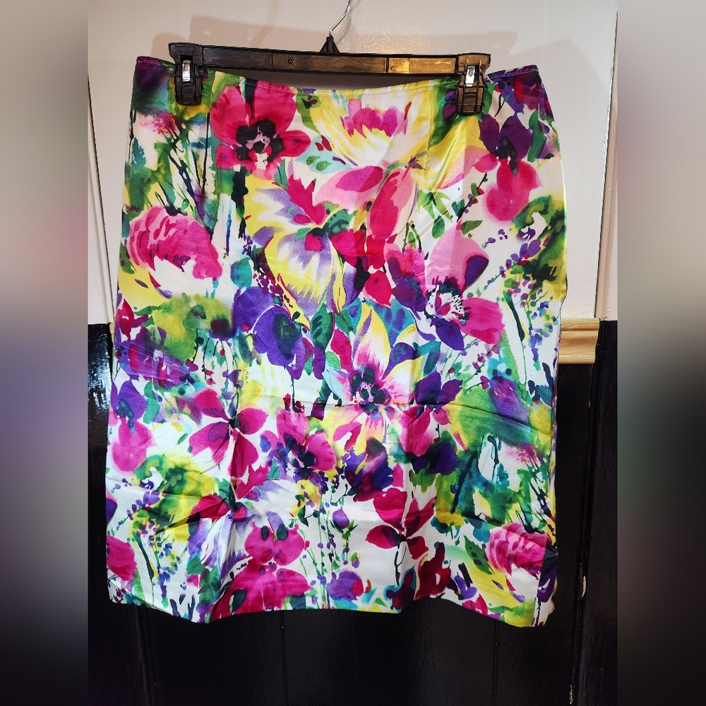 Jones New York Multicolor Floral Pencil Skirt 18W
